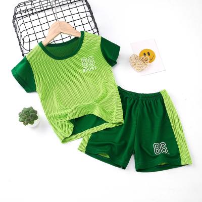 China QUICK DRY 2021 summer boy set new children short sleeve children's clothing wholesale large children's two-piece suit suit for sale