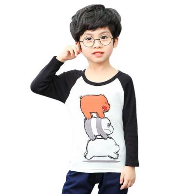 China Baby boy clotheswhite school kids t-shirts QUICK DRY children's blouse children's clothing cotton top long sleeve shirts for sale