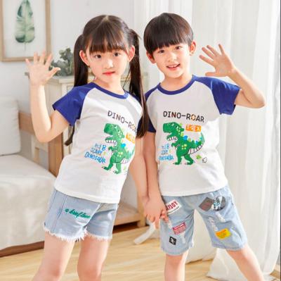 China 2021 QUICK DRY Custom Wholesale 100% Short Sleeve Cotton Children Kids Boys Girls T-Shirts Clothing for sale