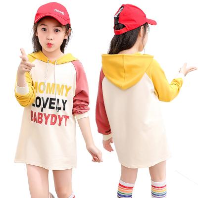 China Anti-wrinkle girls winter clothes long sleeve oversized pullover sweatshirt girls hooded hoodies for kids for sale