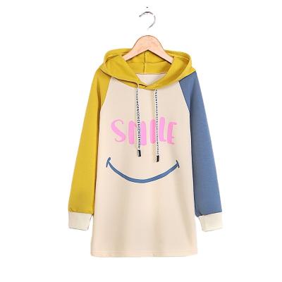 China 2021 New Children's Clothing Kids Cotton Breathable Hoodies Smile Pattern Girls Printed Sweatshirt Pullover For Girls for sale