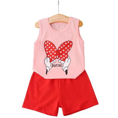 China Summer Kids Waterproof Clothing Sets Sleeveless Baby Vest Shorts Set Kids Sport Suit Two Piece Set for sale