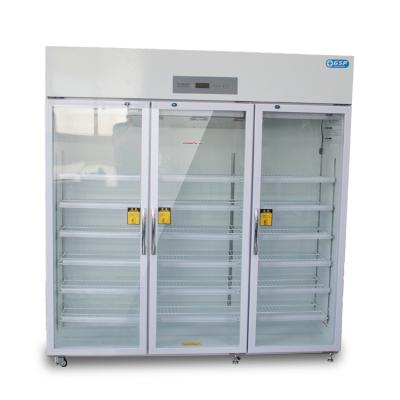 China Cheap Pharmacy/Laboratory Refrigerator 1200L 2-8 Degrees Three Doors Medicine Shade Cabinet Deep Compact Freezer for sale