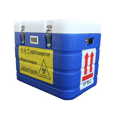 China UN2814 Chemical Grade 30L Blood Sample Vaccine Medicine Transport Cooler Box For Lab And Hospital for sale