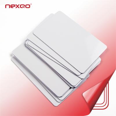 China Waterproof / Waterproof White CR80 PVC Plastic Blank Card For Card Printer Printing for sale