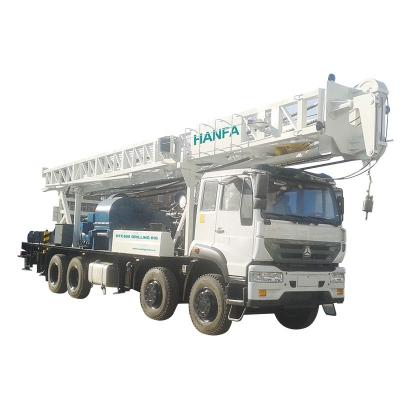 China Industry and agriculture energy saving HFC600 truck well mounted 600m deep water drilling rigs well drilling rig for sale