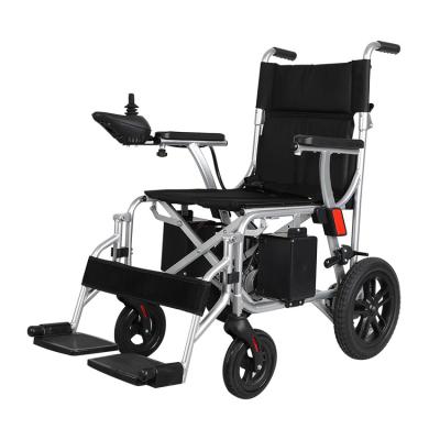 China Hot Selling Foldable Wheelchair Portable Lightweight Folding Trolley Aluminum Alloy Electric Wheelchair for sale