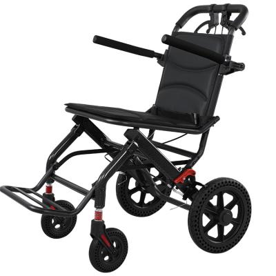 China Ultra Light Portable Cheap Foldable Wheelchair Economy Steel Manual Wheelchair Standard Wheelchair for sale