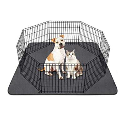 China Breathable Easy To Install Foldable Pet Fence Outdoor Metal Eight Piece Indoor Exercise Barrier Dog Cage for sale