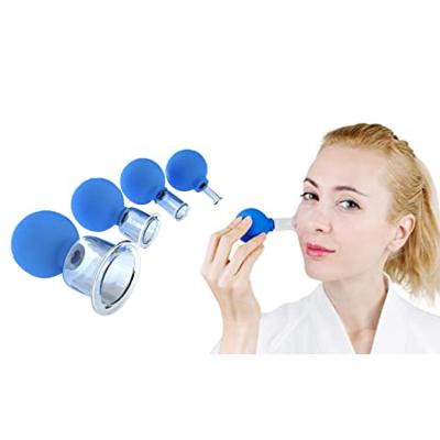 China Vacuum Massage Body Glass Cupping Cupping Therapy Set Silicone 4cups Vacuum Massage Cupping Cupping For Face for sale