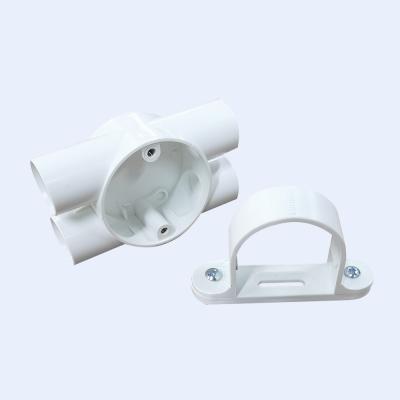 China Upvc Space Bar Saddle 1 Way Junction Box UPVC 32mm Low Smoke for sale