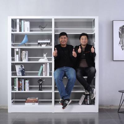 China Scaffale Cabinet Libreria Rak Buku Libreros Modern Wood Bookshelf Shelf Adjustable Bookcase Bookshelf Bookcase Iron Metal for sale