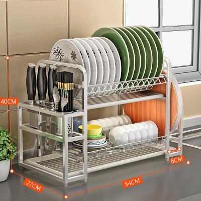 China Modern Hot Sale Metal Iron Kitchen Dish Rack Stainless Steel Over Sink Dish Drying Rack Rack Shelf for sale