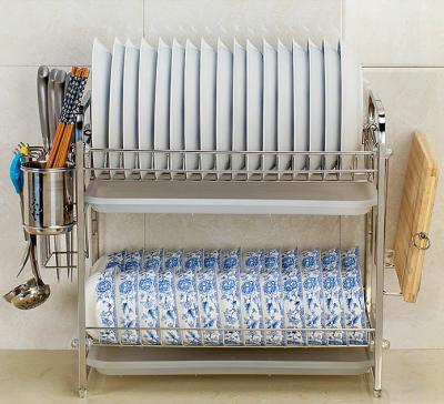 China Hot Sale Modern Metal Stainless Steel Buffet Drainer Over Sink Dish Drying Rack Rack Shelf for sale