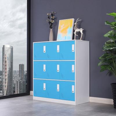 China (Height) Adjustable Hang Down Steel Working Cabinets Gym 6 Door Wardrobe Dorm Single Clothes Metal Locker for sale