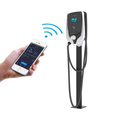 China Electric Car EV Charger OCPP 1.6 Charging Home Commercial Type - 2 32a 3 Phase 7kw 22kw Wallbox Electric Vehicle Fast Charging Station for sale