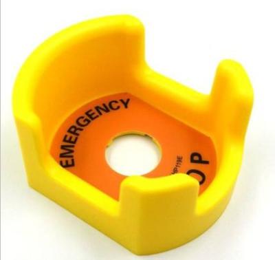 China LA38 LA39 series LA37 and XB2 push button switch seat button cover anti-abuse cover device emergency and indicato 22mm emergency stop with warning sign for sale