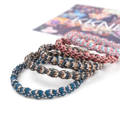 China Shining and Long Lasting for Thick Hair CSI Korea Custom Thick Wave Design Glitter Knitted Mix Color Hair Ties Head Band Hair Accessories for sale