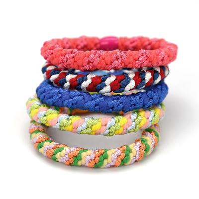 China Korea Soft Seamless Velvet Mix Color Elastic Band Hair Rope Hair Rope Headdress For Girls And Children for sale