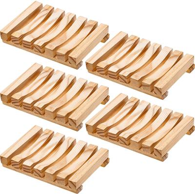 China Durable Bathroom Wooden Soap Box Holder, Home Handwork Tray Natural Wood Holder, Soap Sponge Remover for sale