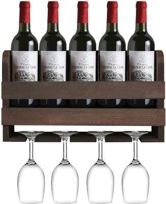 China Eco - Friendly Wine Storage Rack With Decorative Display On The Wall Of Home Bar for sale