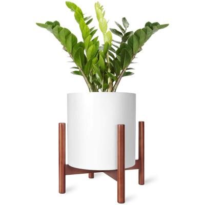 China Modern Hot Selling Gift Flower Stand Plant Custom Natural Brown Wood Stand for sale