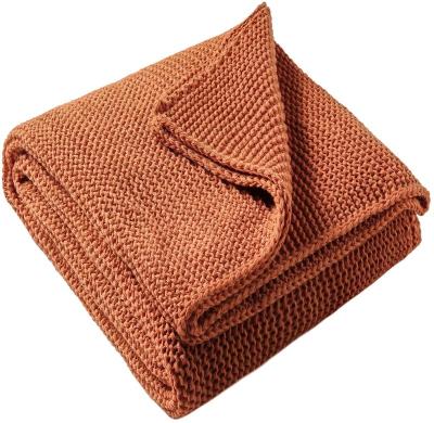 China Simple Hot Selling Knitted Throw Blanket For Couch Chair Bed Home Decorative , Soft And Comfortable Knit Throw Blanket 127*152CM for sale