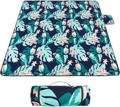 China Fleece Fabric+Sponge+PEVA Picnic Blankets Waterproof Foldable Outdoor Extra Large for Beach, Park, Outdoors, Sand Beach Free Blanket for 2-6 for sale