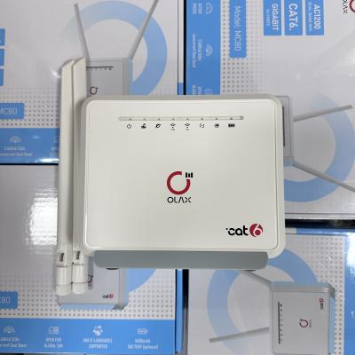 Cina Vendita calda CPE OLAX MC80 batteria 5000MAH 4g lte router wifi 2.4G&5.8G CPE router modem 4g router wifi in vendita