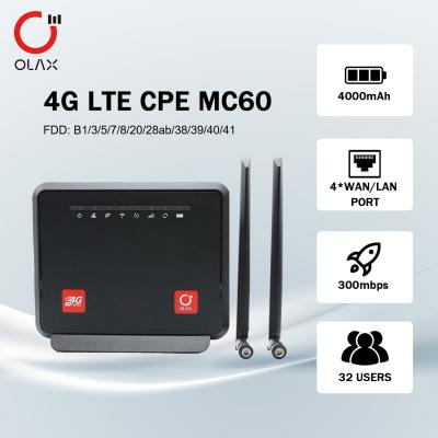 Κίνα OLAX MC60 Unlocked Mobile Hotspot VPN 4G Ασύρματος δρομολογητής 4 RJ45 wifi μοντέλο B3B5B7B8B20B40 N41 4g wifi δρομολογητής προς πώληση