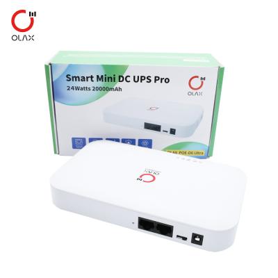 China OLAX POE D6 powerbank Smart UPS DC 5V 9V 12V Output 20000mah 74WH Battery Capacity mini UPS Backup for wifi router for sale