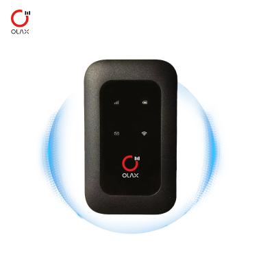 China Olax Black Unlocked Mini Lte Modem Wireless Small Size Mobile Pocket Wifi Hotspot Sim 4g Outdoor 2.4G 10 Wifi Users for sale