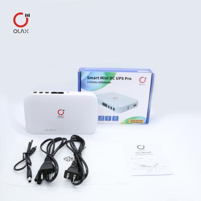 China Mini DC UPS met Li-ion batterij 20000mah DC stroomvoorziening WIFI Router en Modem UPS 5V 9V 12V met POE 15V 24V voor Netwerken Te koop