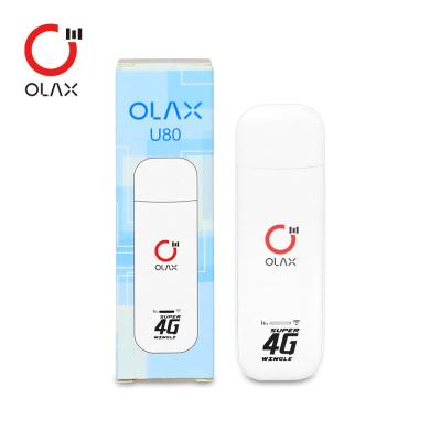 중국 OLAX U80 4g 라이이트 와이파이 동글 모든 Sim이 USB 스틱 모뎀 ODM을 지원합니다 판매용