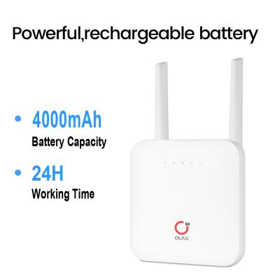 China Weißer DC-Stromadapter Router 4g OLAX AX6 PRO-drahtloser CPE-4000mah 12V zu verkaufen