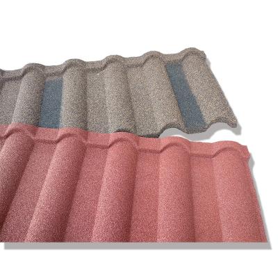 China Modern Colorful Metal Roofing Residential Highest Quality Stone Metal Coated Roof Tile In Online Store for sale