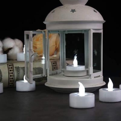 China Freebie Flameless Cold White Garden Led Tea Light Candles Plastic Atmosphere for sale