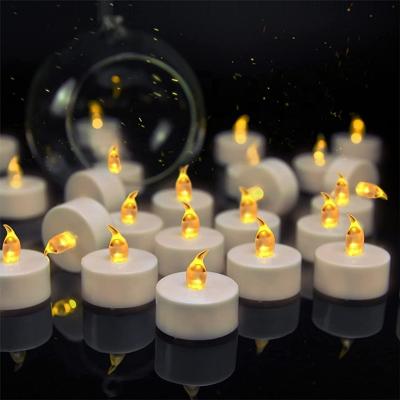 China Home Decoration Flameless Led Unscented Flameless Colored Tea Light Candles With Battery for sale