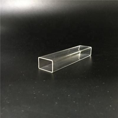 China Packing Tube Square Polycarbonate Extrusion Tube In Transparent Color With Size 24X16mm for sale