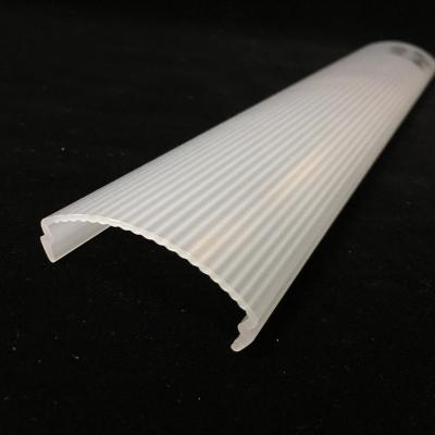 China Antique 55 Mm Extrusion Arc Frosted PC Cover With Stripe Lines for sale