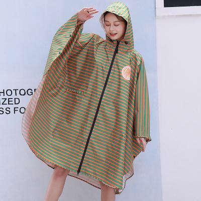 China 2022 New Fashion 100% Printing Reusable Raincoat Waterproof Cloth Poncho Raincoat For Young Adult for sale