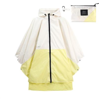 China 100% Waterproof Women's Rain Poncho Stylish Polyester Waterproof Raincoat Free Size With Hood Zipper Styles for sale