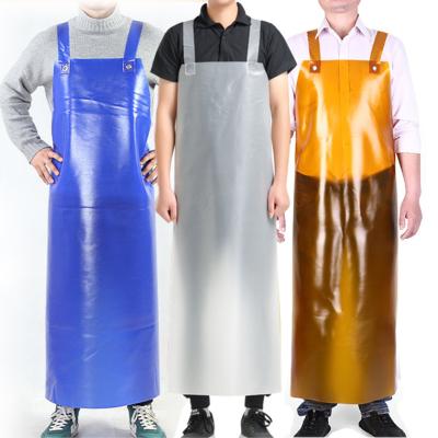 China Optional Multicolor PVC Cleaning Apron With Thick And Wearable Apron For Men And Women One-size Apron for sale