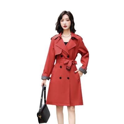 China Mid-length reversible women's ditch coat2021Autumn and winter new Korean style slimming small coat for sale