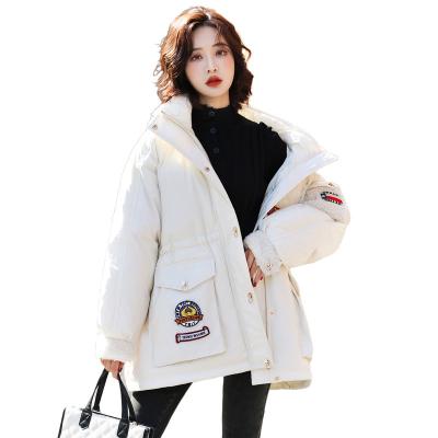 China Reversible Fashion Design Sense Lamb Wool Quilting Down New Women2021Winter Overcoat for sale