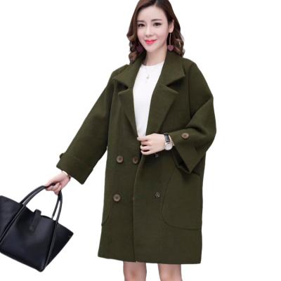 China European fashion Anti-wrinkle large size hair loose casual coat knit coat women's autumn and winter long new for sale