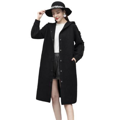 China Wool Knitted Mid Length Ladies New Anti-wrinkle Coat Autumn And Winter Soft Thick Coat With Knitted Jacket for sale