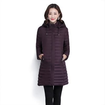 China New Breathable Women's Winter Light And Slim Mid Length Down Plus Size Padded Jacket Women Padded Jacket for sale