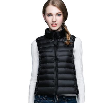 China 2021 waterproof new light short thin jacket down jacket vest women's big light couple vest for sale