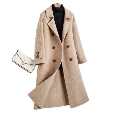 China Breathable Women's Extended Wool Anorak Coat for sale